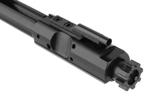 The Guntec AR-308 bolt carrier group has a properly staked gas key